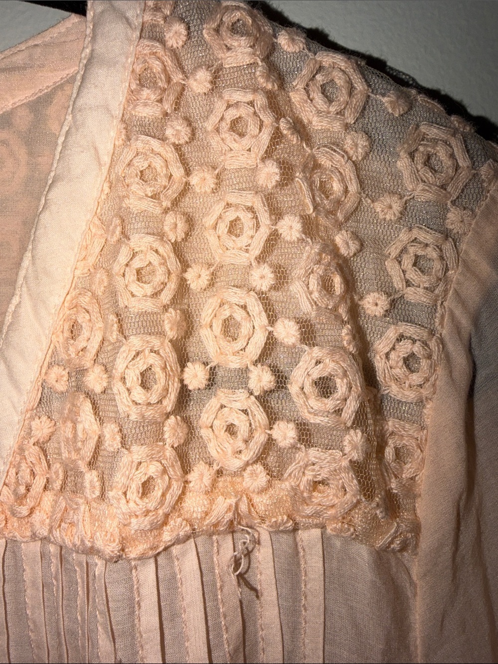Peach Crochet-Trim Women’s Swim Coverup - Picture 4 of 6